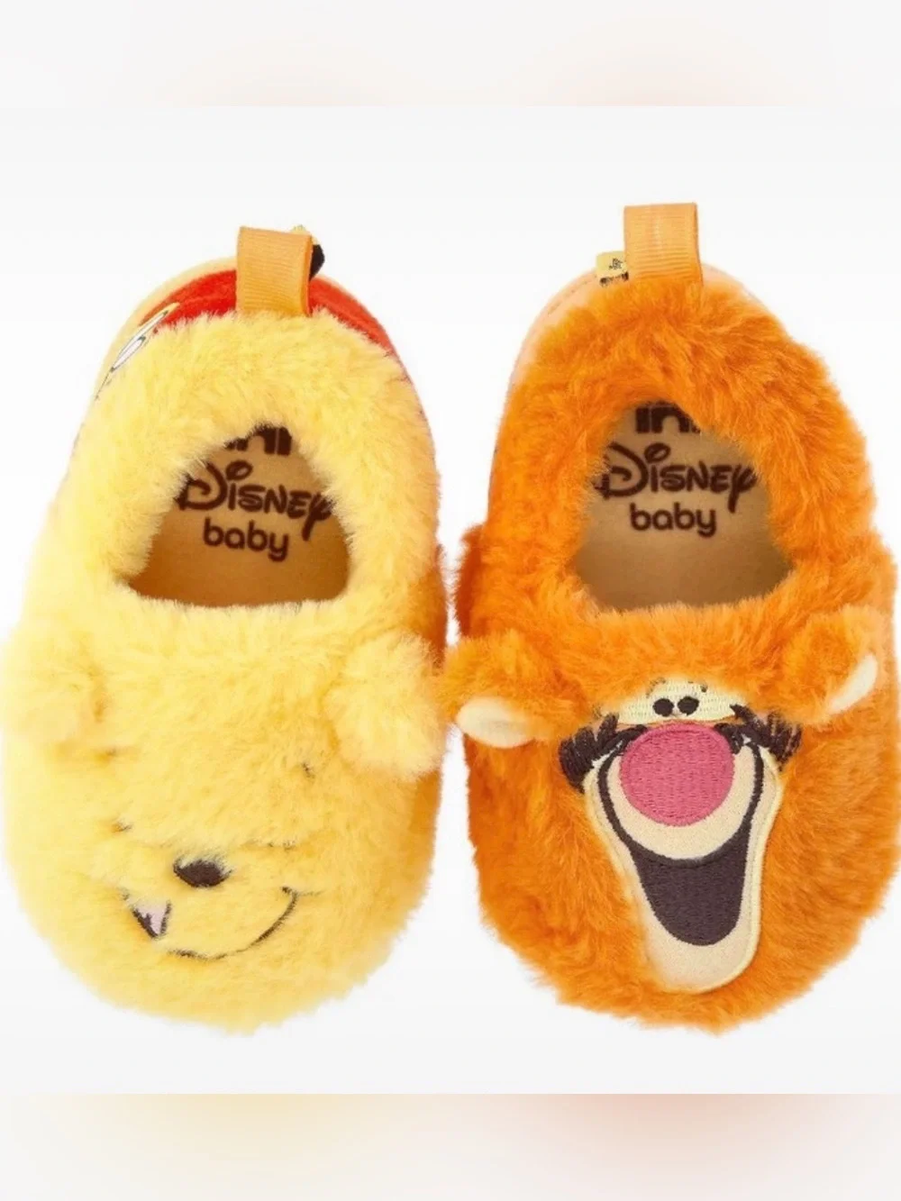 Disney Baby Plush Winnie the Pooh & Tigger Slippers - Yellow & Orange